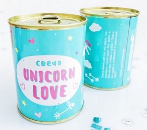 Консервированная свеча "Unicorn love"
