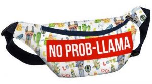 Напоясная сумка, бананка "No Prob-llama"