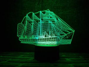 Сенсорный светильник 3D "Корабль"