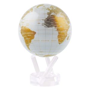 Самовращающийся глобус MOVA GLOBE WGE White and Gold 12 см