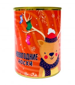 Носки в консервной банке "Новогодний носочек"