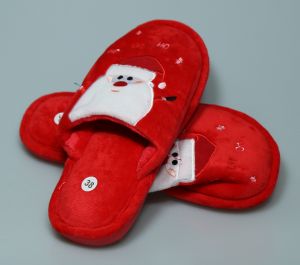 Тапочки домашние "Дед Мороз", красный 38р.