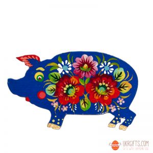 Магнит с Петриковской росписью Свинка