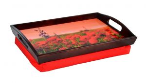 Поднос на подушке "Маки"