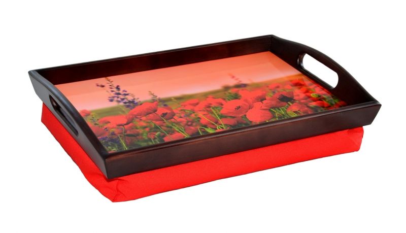 Поднос на подушке "Маки"