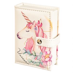 Шкатулка для украшений на застежке "Единорог розовый"