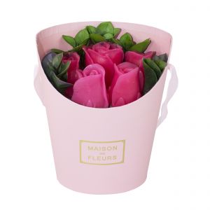 Малый букет красных роз (мыло ручной работы), 5шт