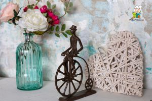 Статуэтка "Велосипедист ретро" (ручная работа)