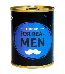 Носки в консервной банке "For real man" (неприкосновенный запас)
