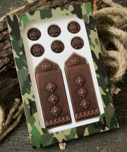Шоколадная фигурка  "Погоны полковника"