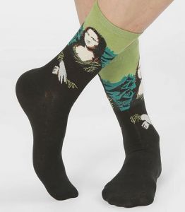 Носки с картиной "Мона Лиза" Леонарда да Винчи