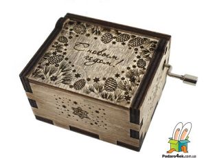 Новогодний корпоративный подарок с Вашим лого - музыкальная шкатулка "Merry Christmas"