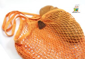 Авоська особо модная "LЮБИ BUTTON", оранжевая