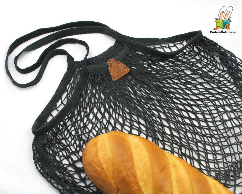 Авоська особо модная "LЮБИ BUTTON", черная