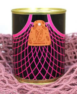 Эко-сумка, авоська LЮБИ BUTTON в банке консервированная (розовый)