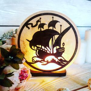 Cоляной светильник "Парусник" 3-4кг