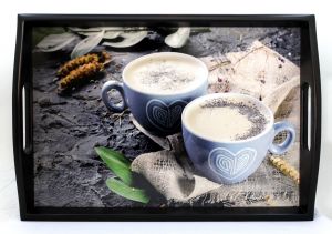 Поднос на подушке "Капучино вдвоем"