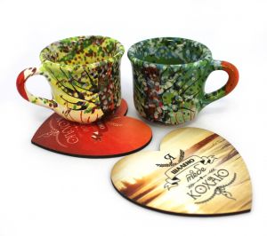 Набор чашек для влюбленных  "Кофе вдвоем", весна