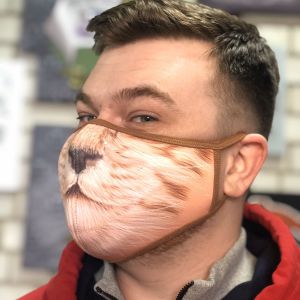 Креативная маска для лица с 3D принтом "Котофей"
