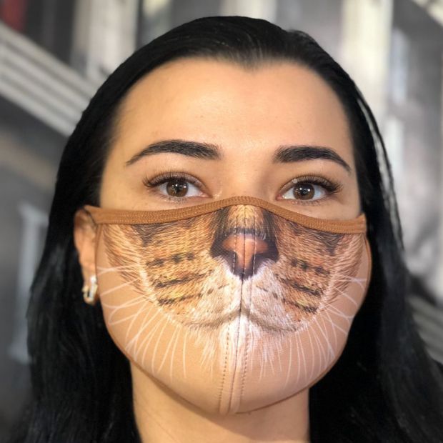 Креативная маска для лица с принтом " Beautiful Cat"