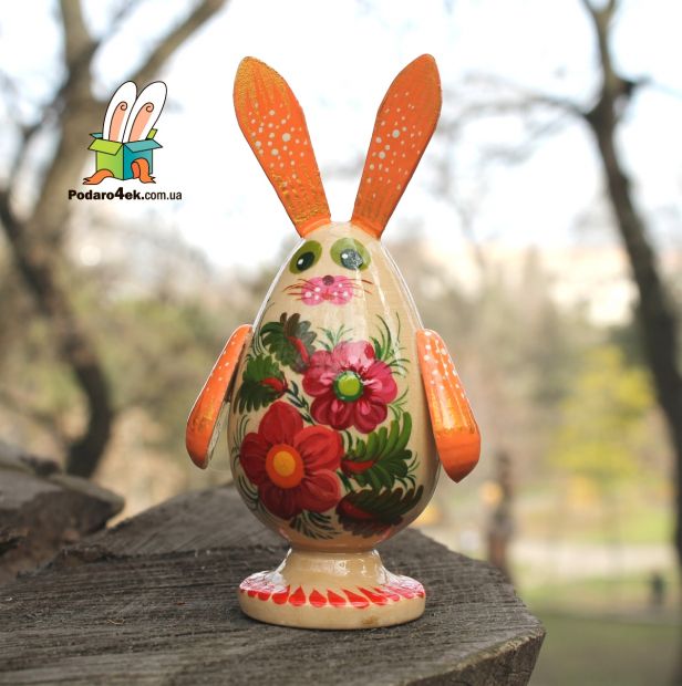 Пасхальный декор " Зайчик-яйцо" (01)
