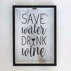 Копилка для винных пробок "Save water drink wine"