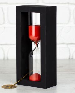 Оригинальные песочные часы, 30мин.(красно-черные)