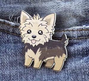 Значок из дерева "Йоркширский терьер"