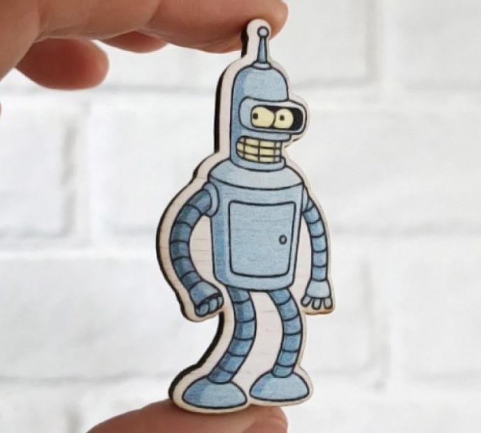 Значок из дерева "Бендер"