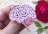Деревянный значок "Мозг"