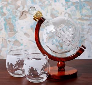 Набор декантер "Вокруг света" + 2 стакана