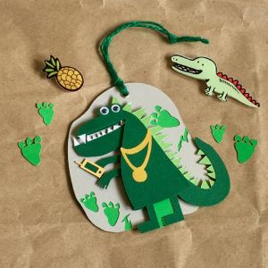 Механическая открытка "Грошезавр"