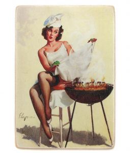 Постер деревянный "Королева гриля"