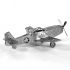Mustang P-51 - 3D модель для збірки, металевий конструктор-пазл