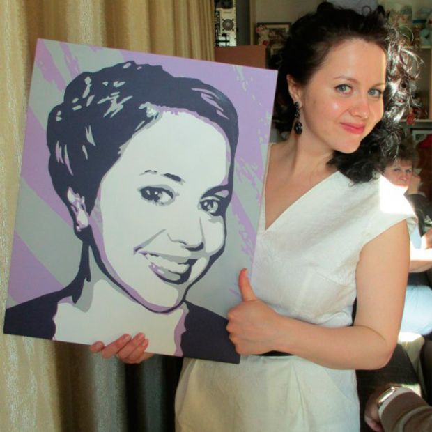 Картина по фотографии 40х53см в стиле поп-арт (3)