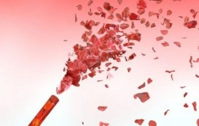 Хлопушка с сердечками 38см