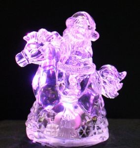 Новогодний мини-LED-светильник "Дед Мороз на лошадке"