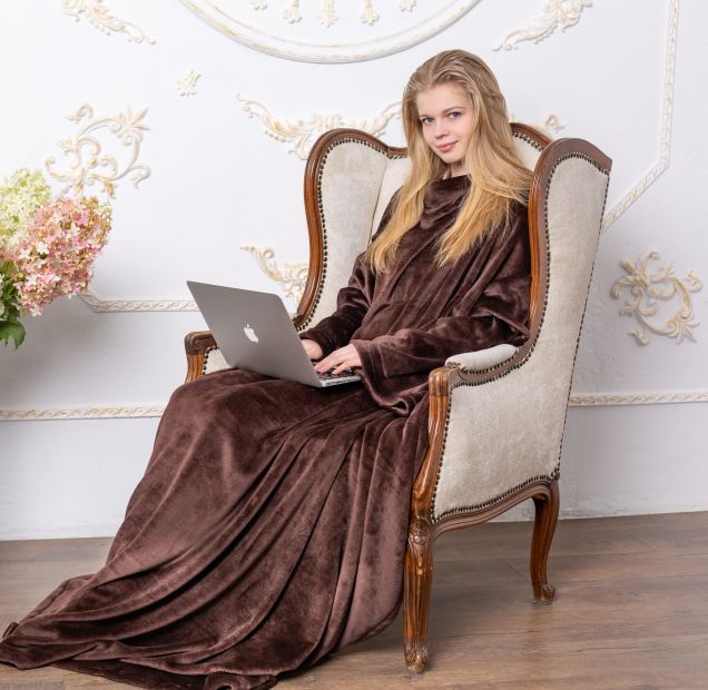 Плед с рукавами "Шоколад"