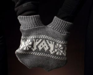 Варежки для двоих (ручная работа), серые