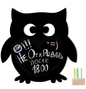 Магнитная доска на холодильник для записей "Сова"