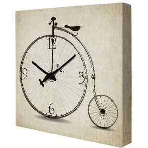 Часы на холсте "Веловремя", 35х35 см