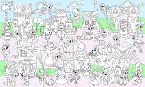 Обои-раскраски "Сказочная страна" 60х100см