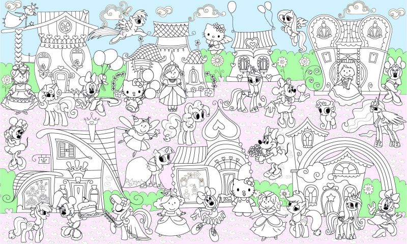 Обои-раскраски "Сказочная страна" 60х100см