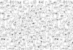 Обои-раскраски "Веселые Коты" 60х200 см