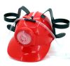 Каска с крепежами для напитков (Пивная каска) с фонариком "МЧС", красная