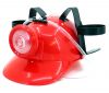 Каска с крепежами для напитков (Пивная каска) с фонариком "МЧС", красная