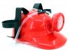Каска с крепежами для напитков (Пивная каска) с фонариком "МЧС", красная