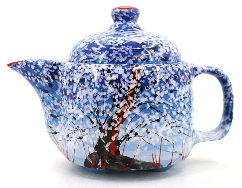 Чайник керамический "Зима" (ручная работа)