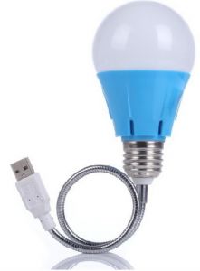 USB-светильник "Лампочка", голубая (скидка)