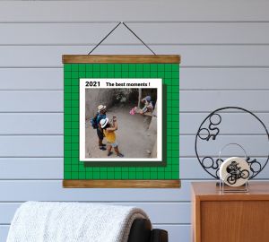 Персональный постер с вашим фото "Лучший момент" + рамка
